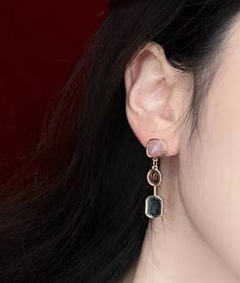 Vintage Gemstone Drop Earrings jlt11630