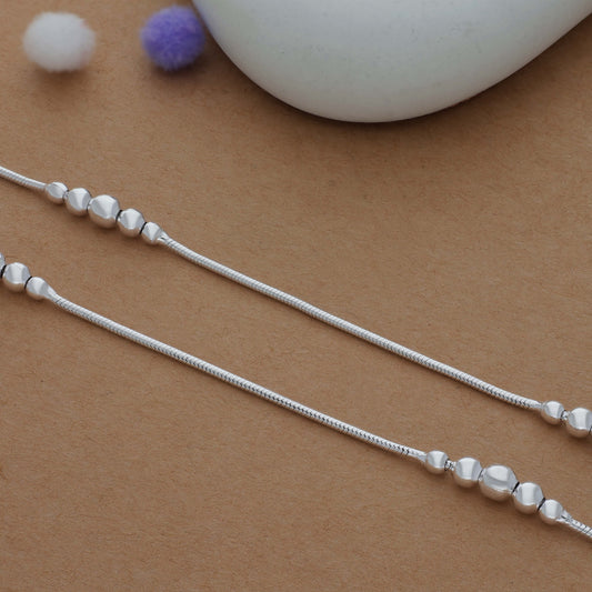 SoftLine Silver Women Anklet | 925 Hallmark | Daily Wear