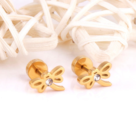 Sparkle Butterfly 18K Gold Plated Children's Earrings - Twisty Locks - Kids and Women Hair Accessories, Fashion Clothing and Jewellery India