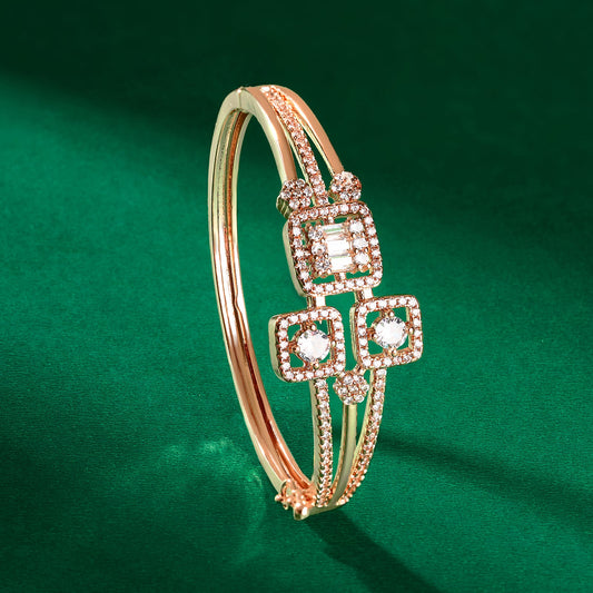 Teejh Kavya Kiran CZ Stones Rosegold Bracelet