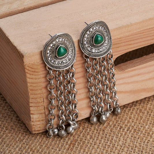 Teejh Jia Silver Green Earring