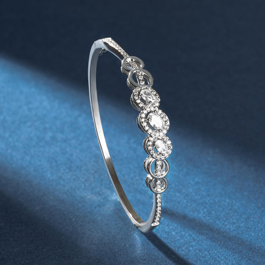 Teejh Diva Dynasty CZ Stones Silver Bracelet
