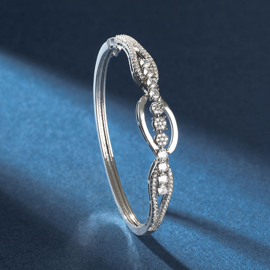 Teejh Sona Sundari CZ Stones Silver Bracelet