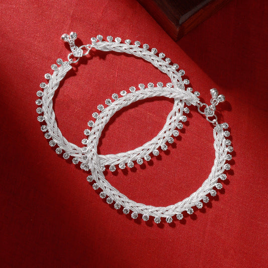 Teejh Nirmaya Silver Payal
