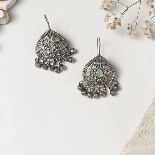 Teejh Vanya Silver Oxidised Turquoise Earrings