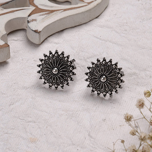 Teejh Megh Silver Oxidised Toe Rings