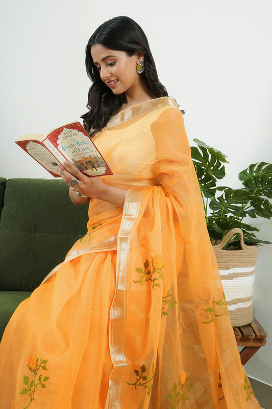 Teejh Sriya Kota Embroidered Saree