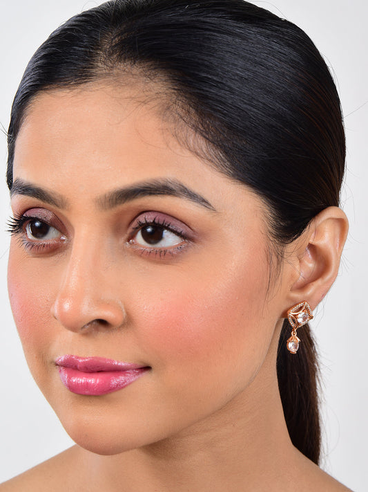 18k Rose Gold PlatedDrop Earrings Women & Girls