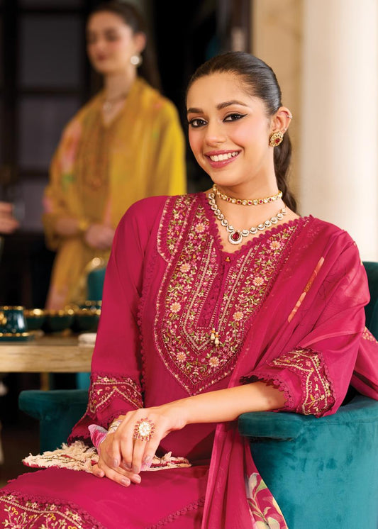 Pink Roman Silk A Line Kurti With Cotton Laning For Women