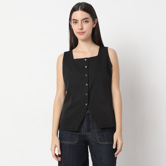 Regular Fit Solid Top