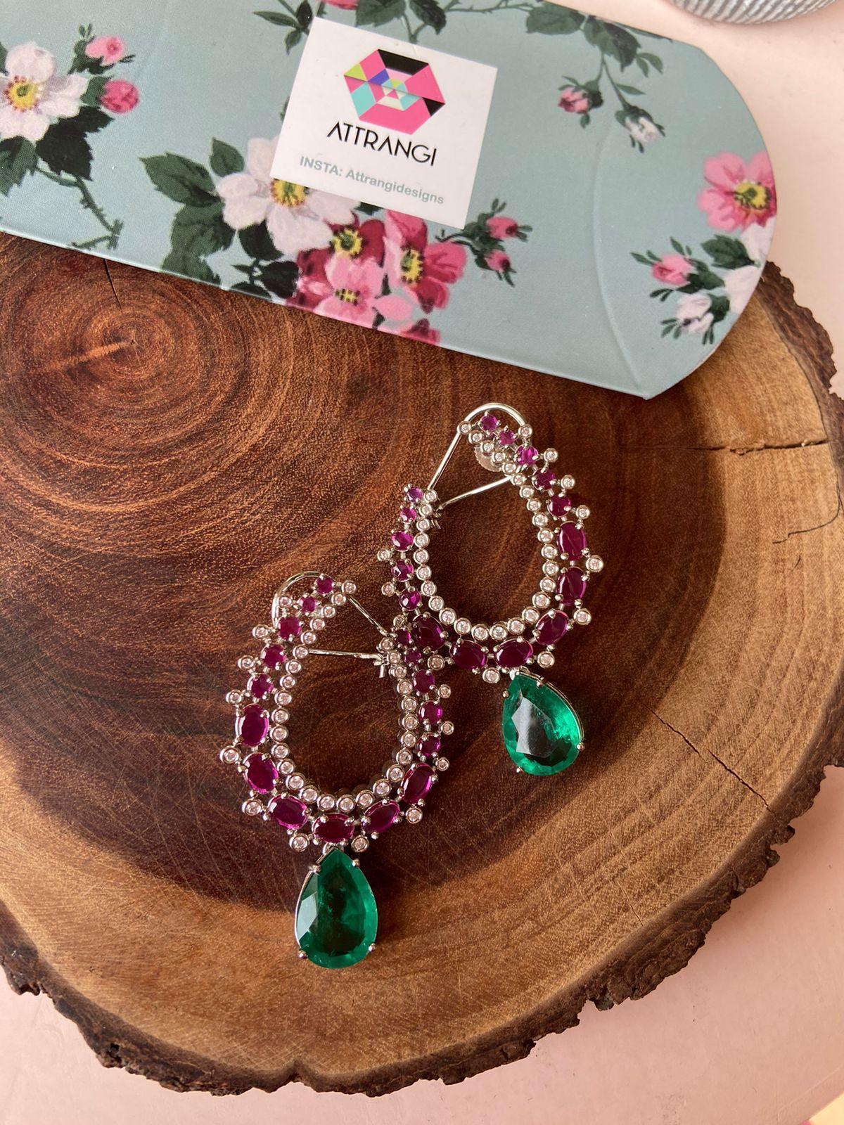 Vogue Your Way Gemstone Diamond Earrings | GemZee Collection