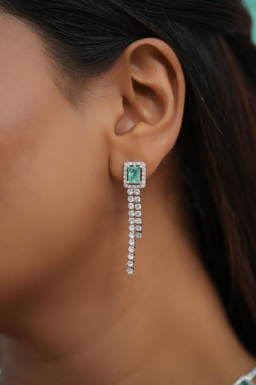 Emery Double Layered Diamond Necklace Set
