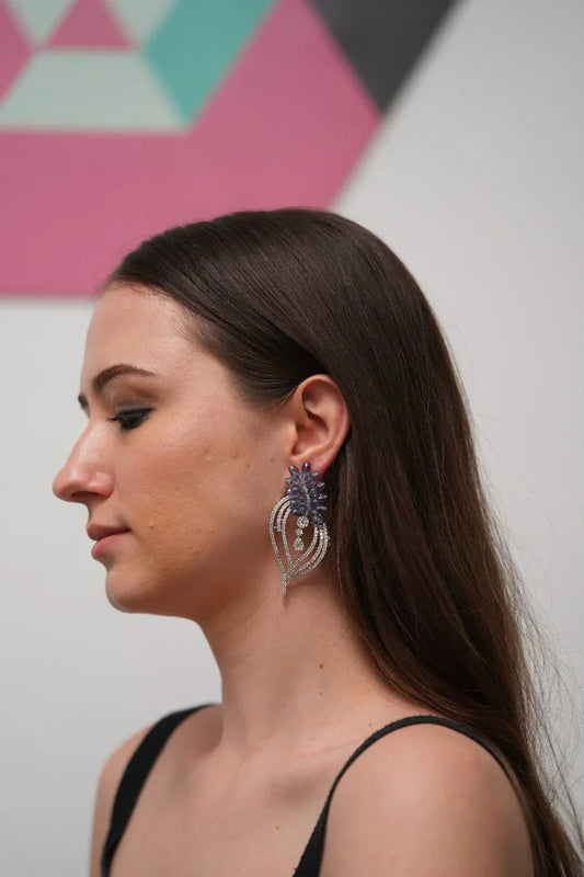 Beaded Spirit Oversized Diamond Earrings