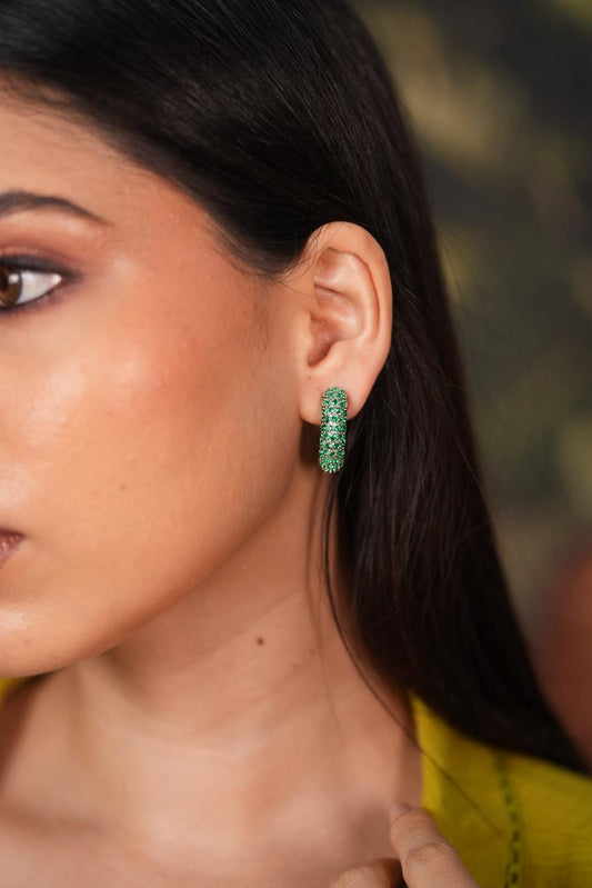 Dave Diamond Coloured Stones Daily Wear Hoops