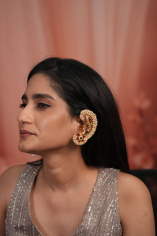 Sarang Polki Indian statement Earcuff Earring