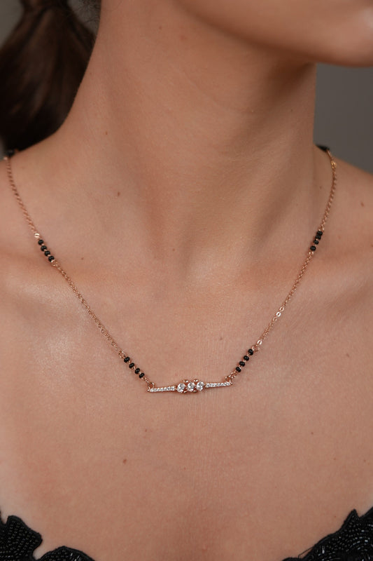 Eternal Vow Single Line Diamond Mangalsutra | Daily Wear