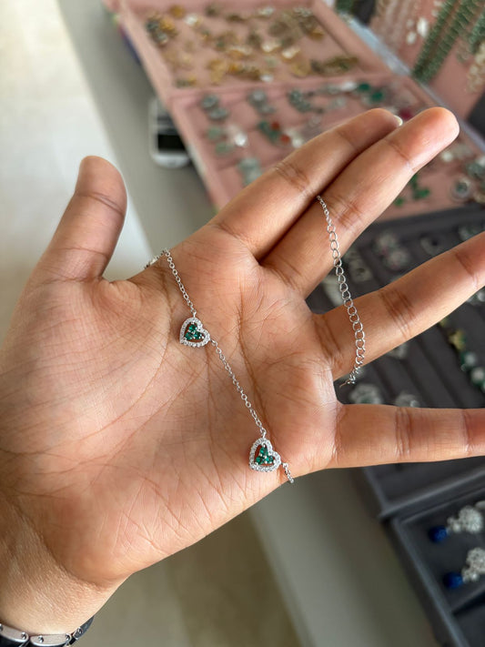 Sweetheart Daily Wear Coloured Diamond Necklace