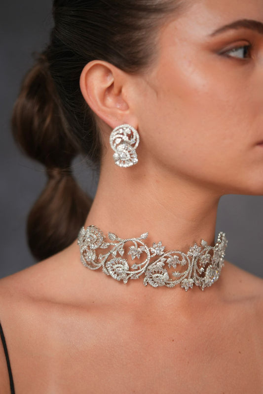Artsy Daimond Designer Thick Choker Set