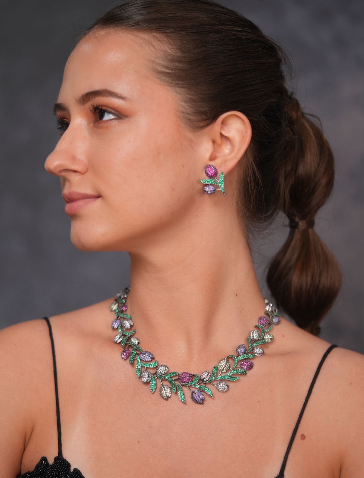 Bed of Roses Designer Coloured Diamond Set