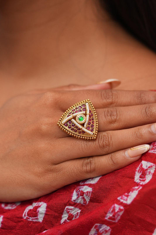 Pahi Gold Indian Ring | Sone pe Suhaga Collection