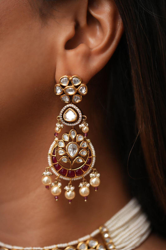 Vishvamitra Bridal Polki Choker Set with Maangtika