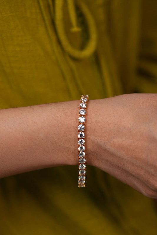 50 Cent Big Diamond Lover Round Solitaire Tennis Bracelet | 5mm