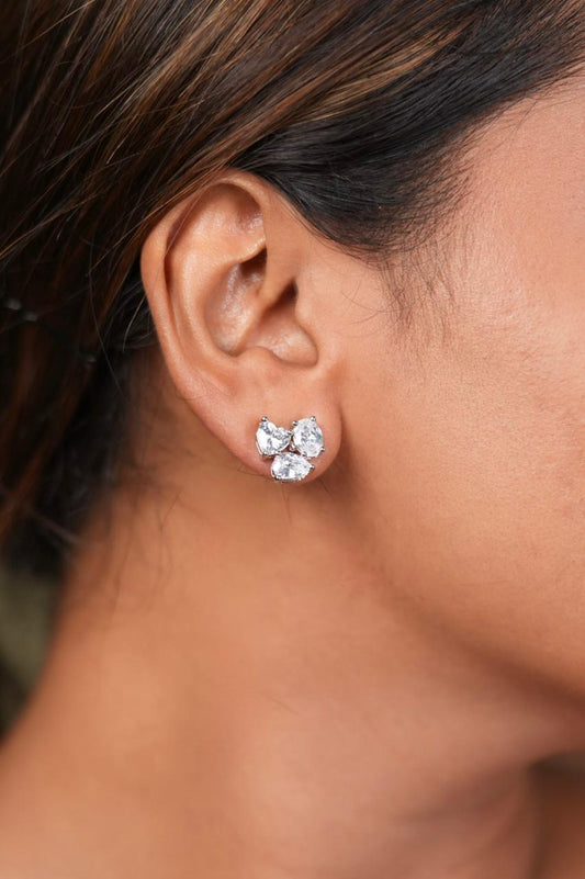 Tri Solitaire Diamond Studs