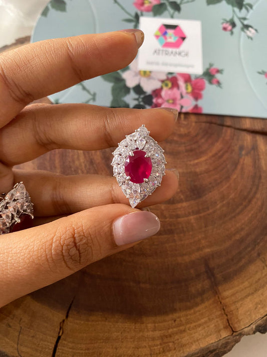 Jannice Diamond Coloured Stone Studs Earrings