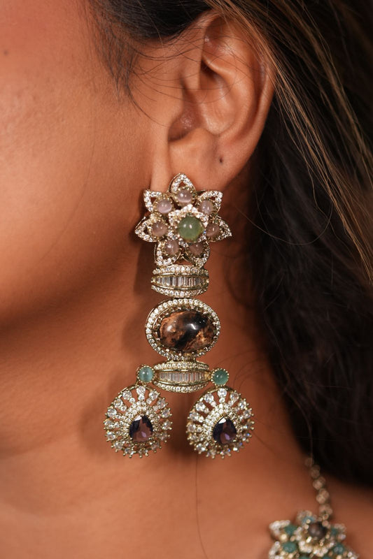 Dazzling Sabhya Heavy Multicoloured Designer Set| GemZ