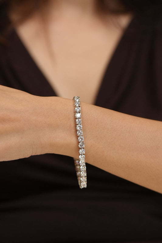 25 cents Round Solitaire Tennis Bracelet| 4mm