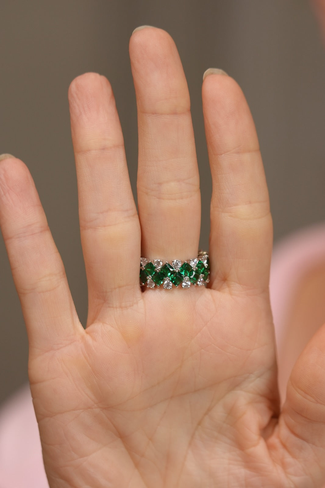 Dew Coloured Diamond Band Ring | Daily Wear