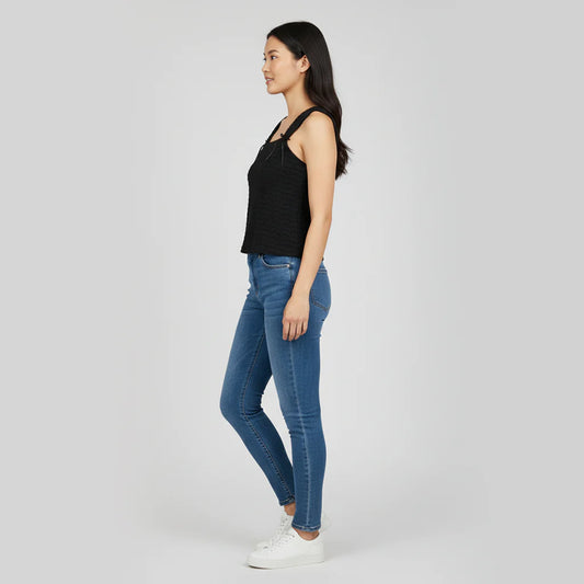 Knitted Solid Slim Fit Top