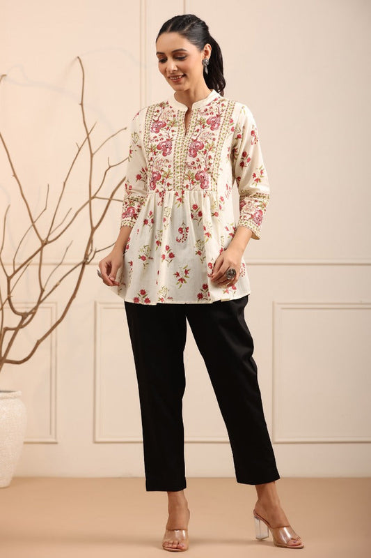 Floral Printed Pure Cotton Top