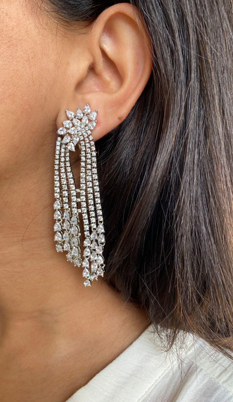 Flawless Diamond Danglers - Attrangi