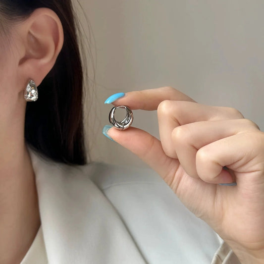 Silver Celestial Starburst Hoop Earrings JLT11966