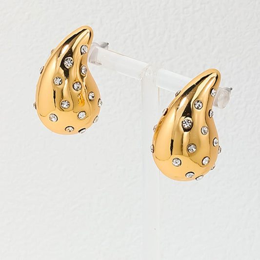 Teardrop Crystal Stud Earrings