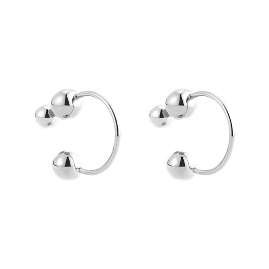 Orbit Silver Open Hoop Earrings JLT13408