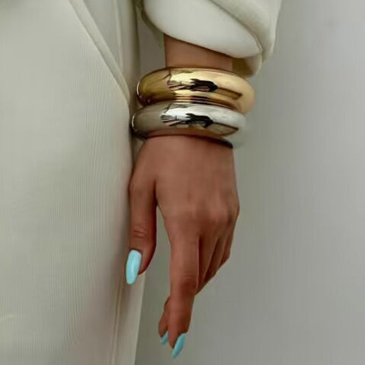 Just Lil Things-Chunky Dome GOLD Bangle Bracelet- JLTB0576