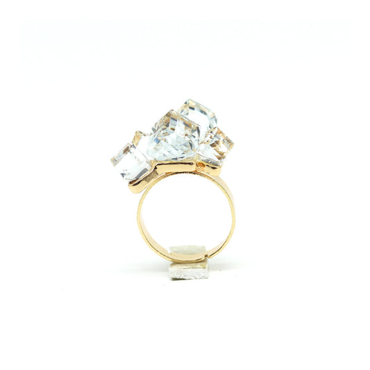White Crystalline Ring - Joker & Witch