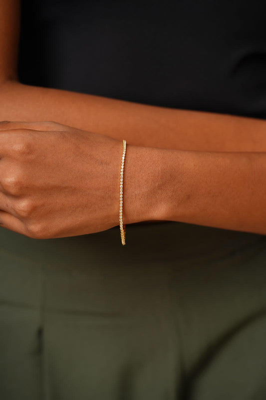 Super Slim Diamond Tennis Bracelet - Attrangi