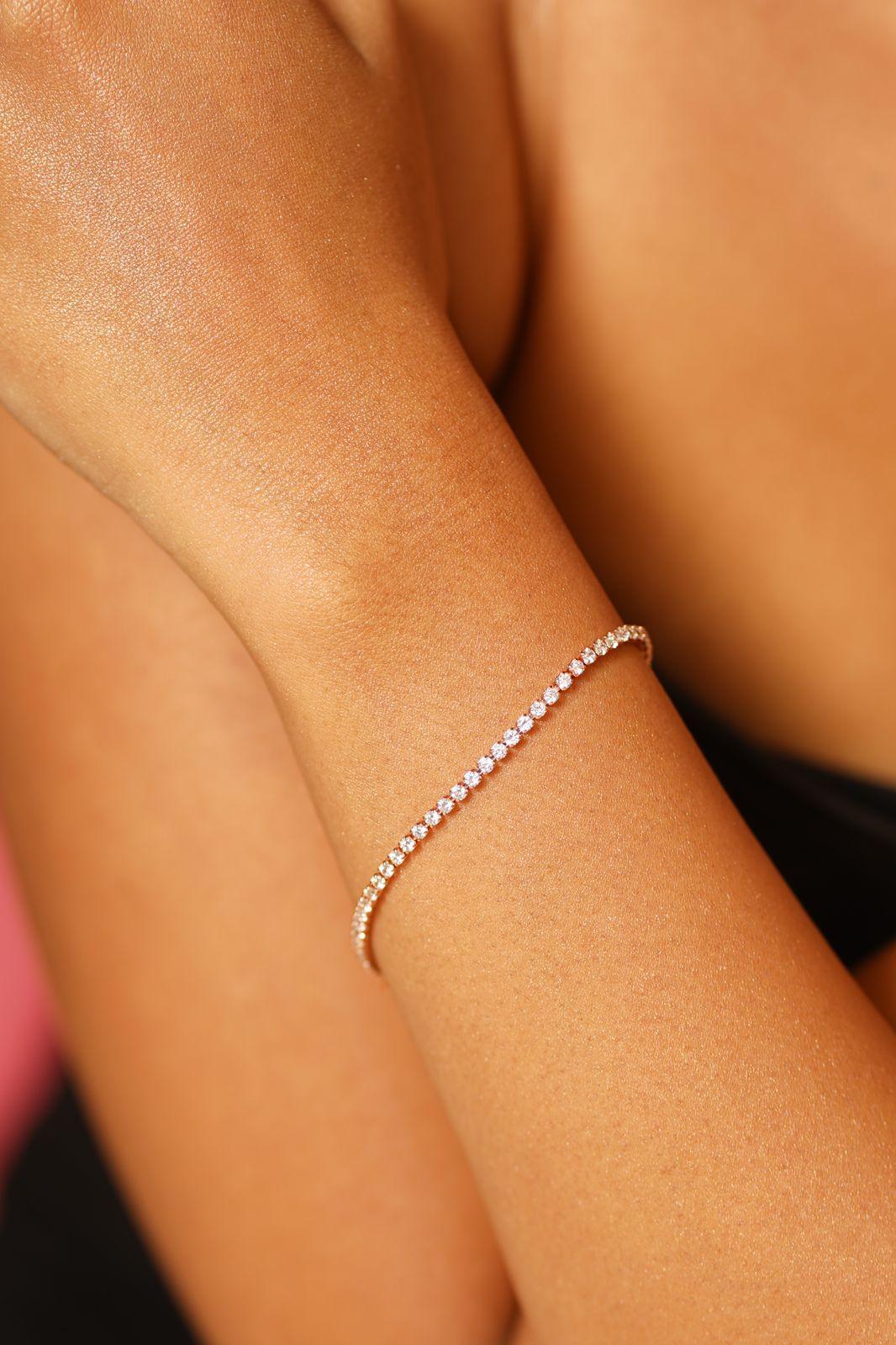 Super Slim Diamond Tennis Bracelet - Attrangi