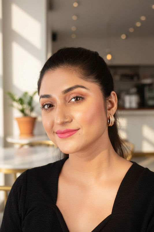 Rose Gold Plated Triple Layer Hoop Earrings