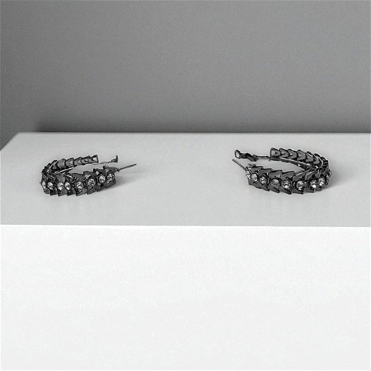 Chain style Silver Hoops Earrings casuals Ear Rings Earrings ethnic office party Trincket Jewellry Jewelry Jewellery