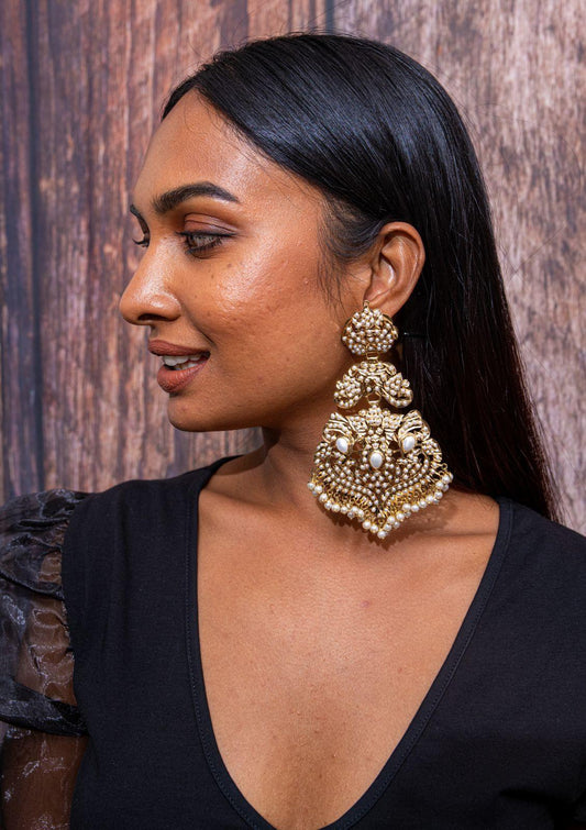 Zeba Oversized Earrings - Attrangi