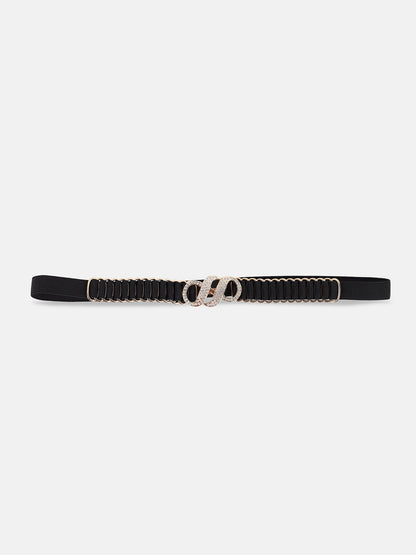 Embelished Infnity Buckle Belt