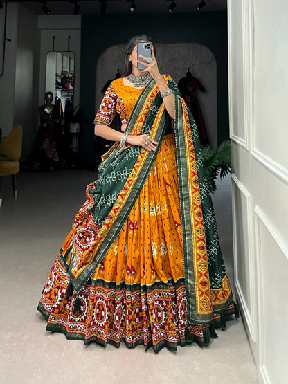 Tussar Silk Patola Print Navratri Special Chaniya Choli - Premium  from Ethenika.com - Just INR 4990! Shop now at Ethenika.com 