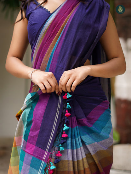 Mul Cotton Saree Rainbow Series - Artisan'S Choice
