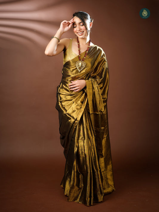 Handloom Mul Cotton Tissue Saree - Chilled Creations