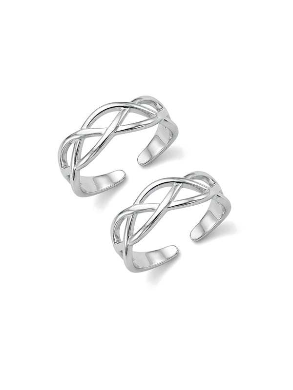 Everlink Infinity Adjustable Silver Toe Ring