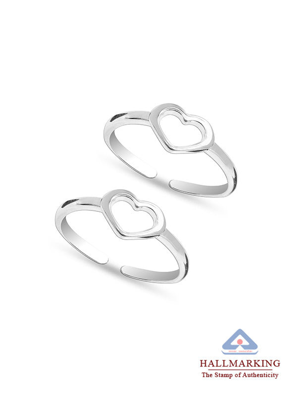 Open Heart Band Adjustable Toe Ring